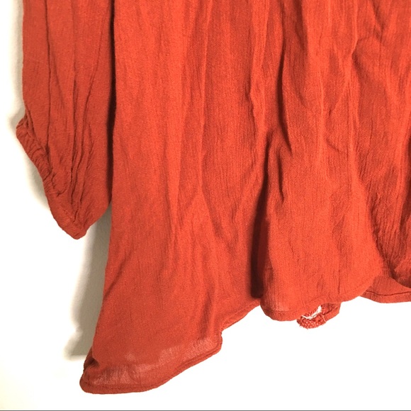 VOLCOM Burnt Orange Asymmetrical Tunic - semi-sheer - Picture 10 of 10